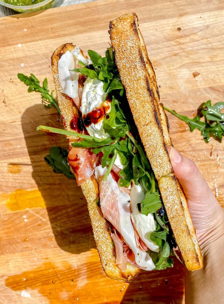 Prosciutto Burrata Sandwich - Wishbone Kitchen